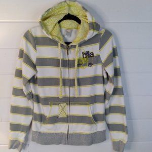 North Face Womens Grey Lined Zip Up Hoodie Size Medium